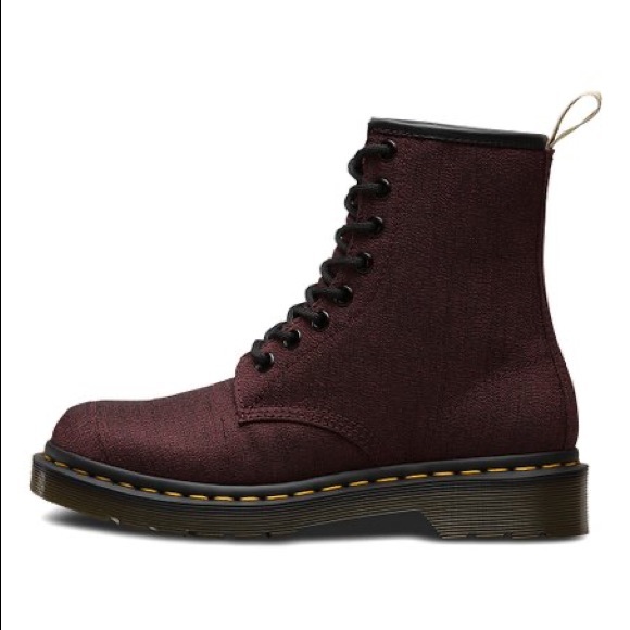 Dr. Martens Shoes - Dr. Martens Burgundy Castel Canvas